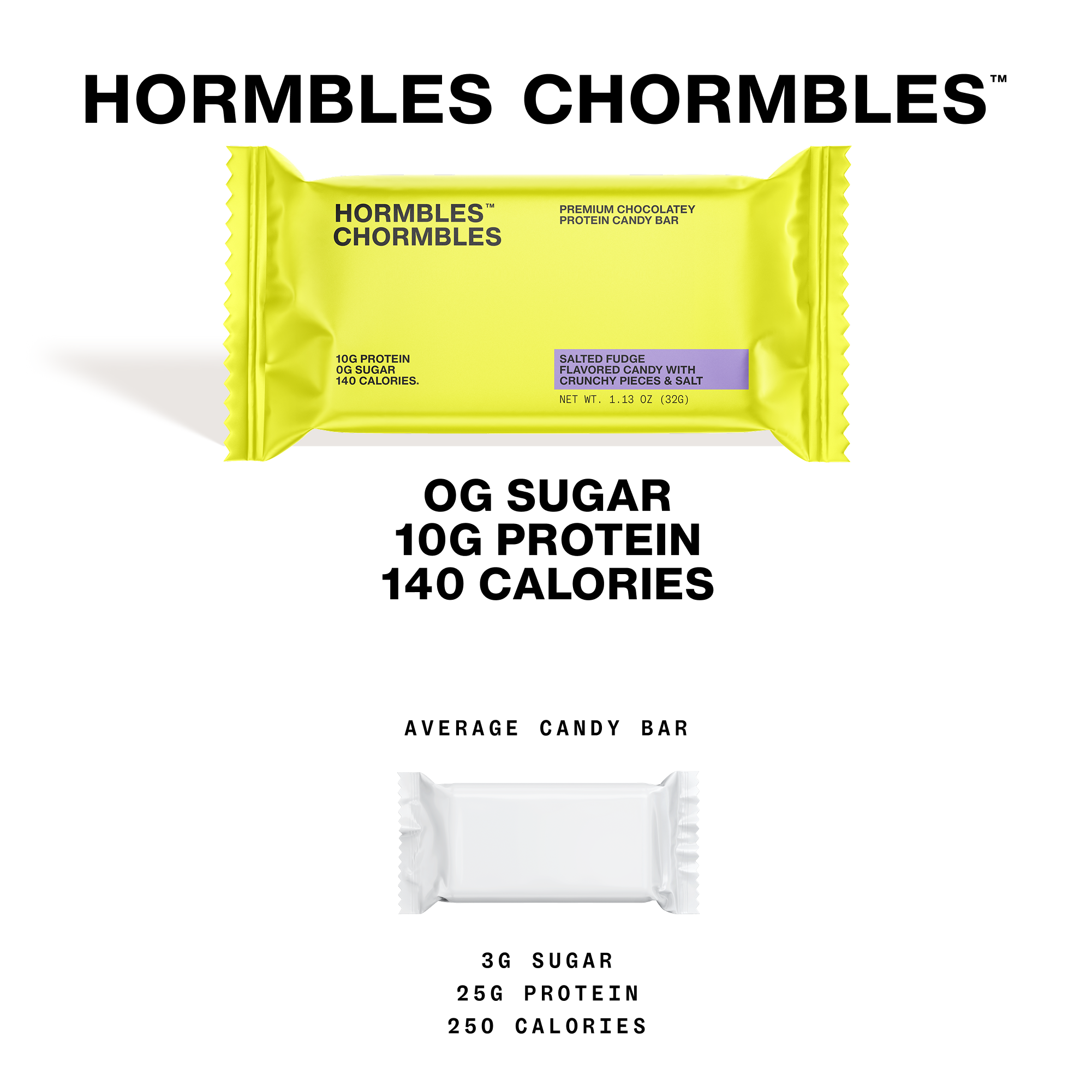 Hormbles Chormbles Salted Fudge Chocolate Protein Candy Bar