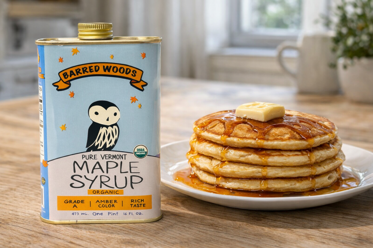 Pure Organic Vermont Maple Syrup in Tin