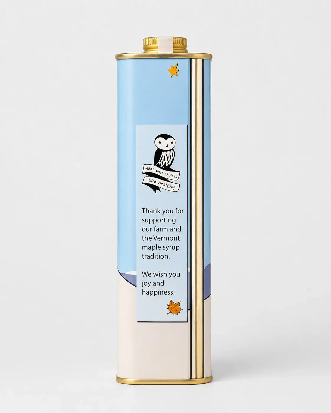 Pure Organic Vermont Maple Syrup in Tin