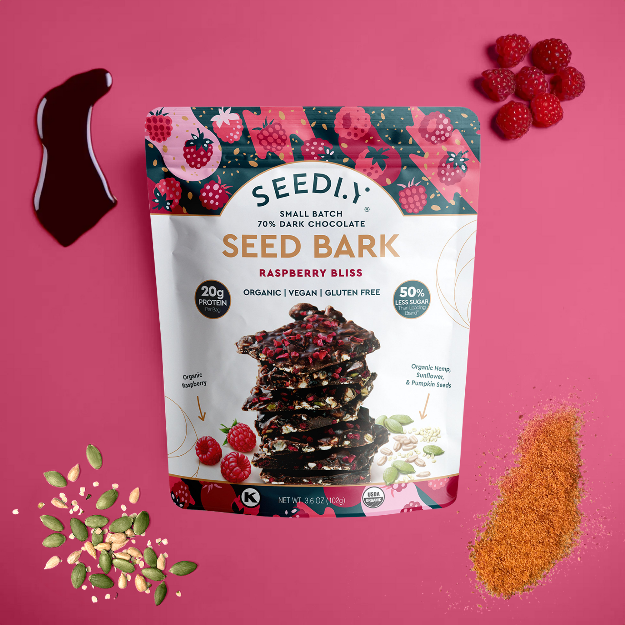 Seedly Raspberry Bliss Bark