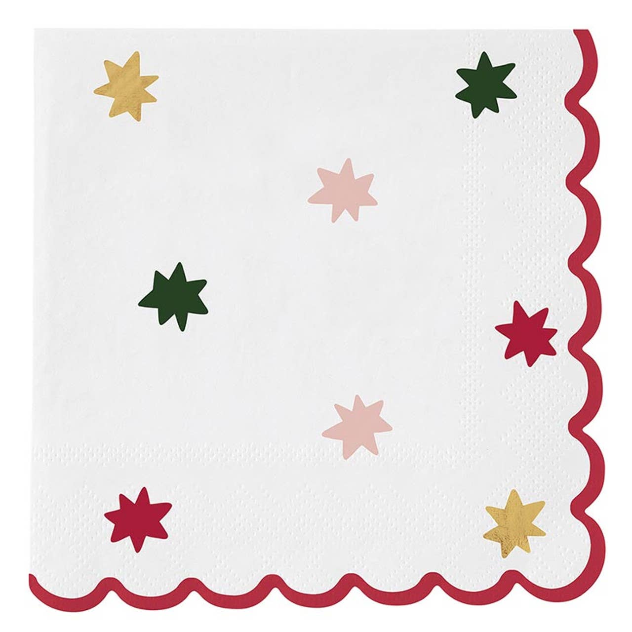 Scalloped Stars Cocktail Napkin