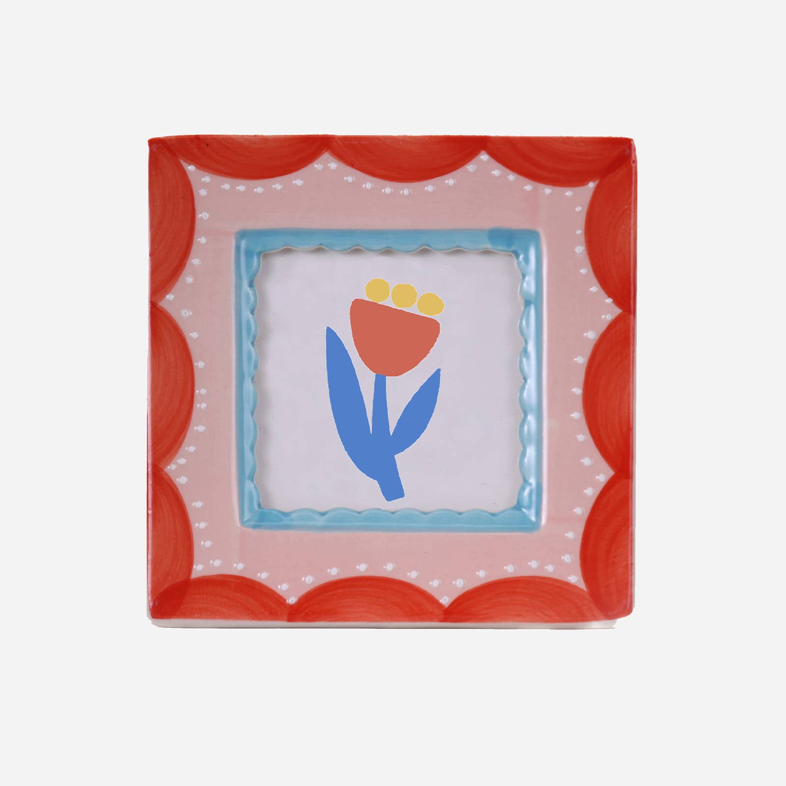 Red Scalloped Frame