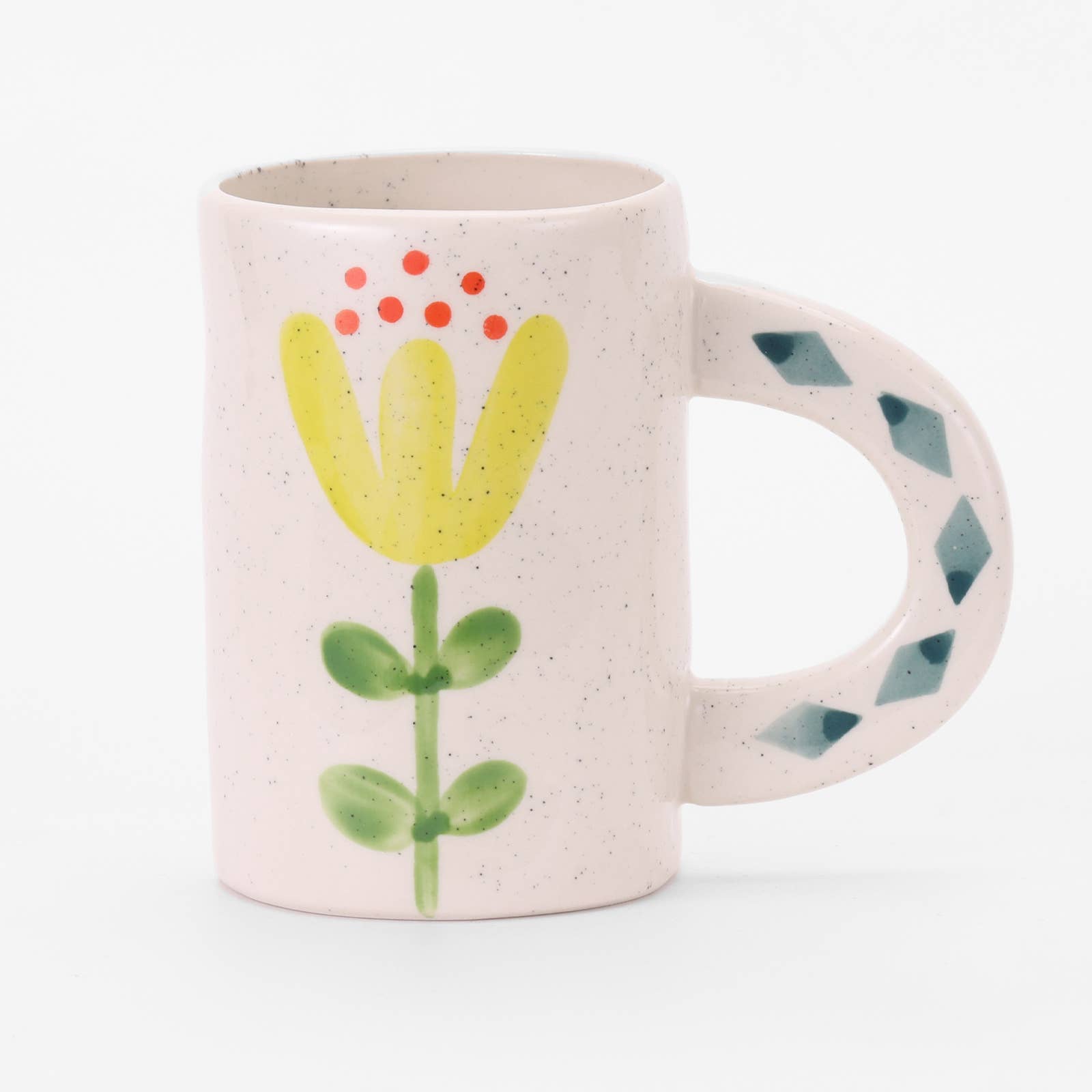 Yellow floral mug