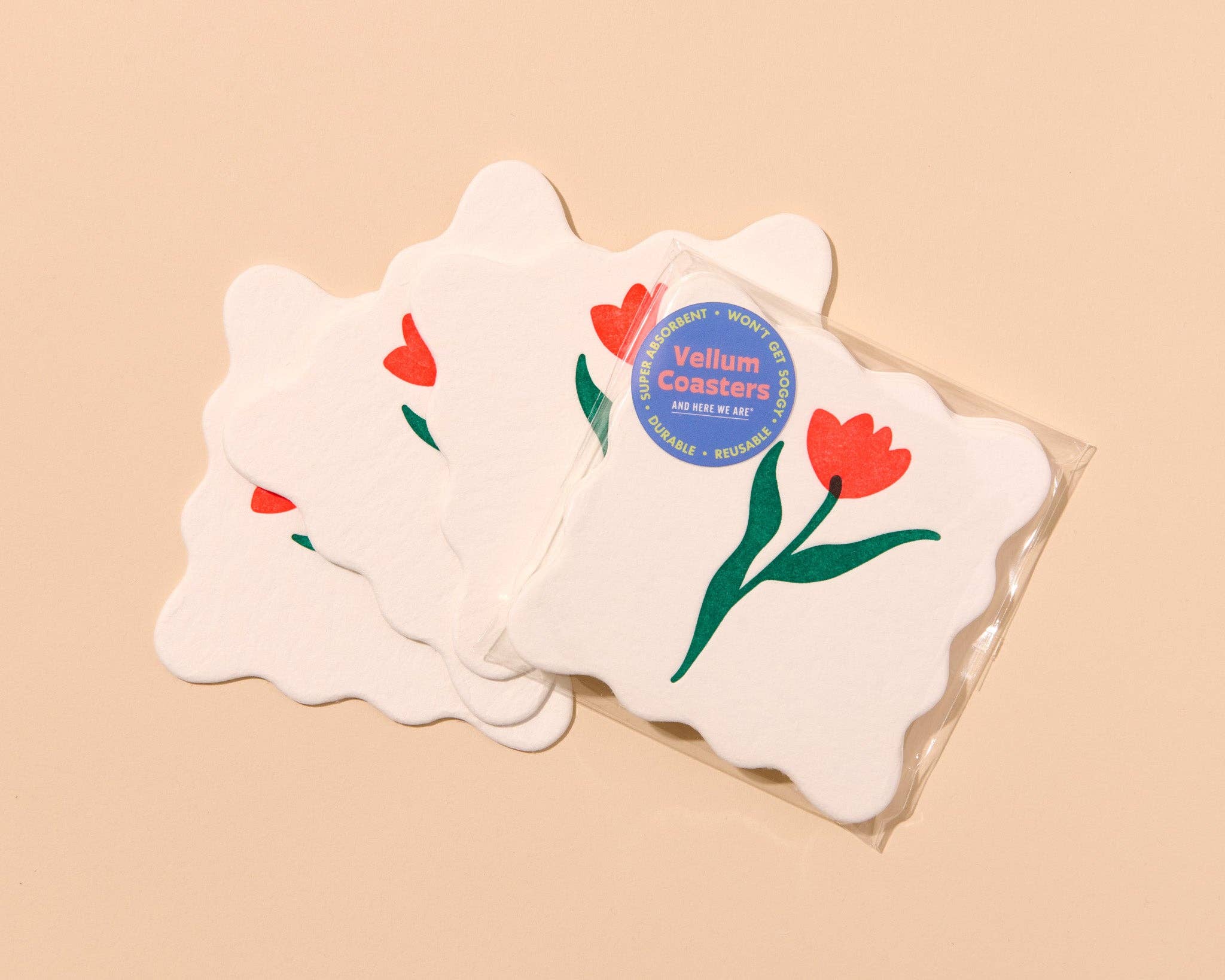 Reusable Tulip Vellum Coasters