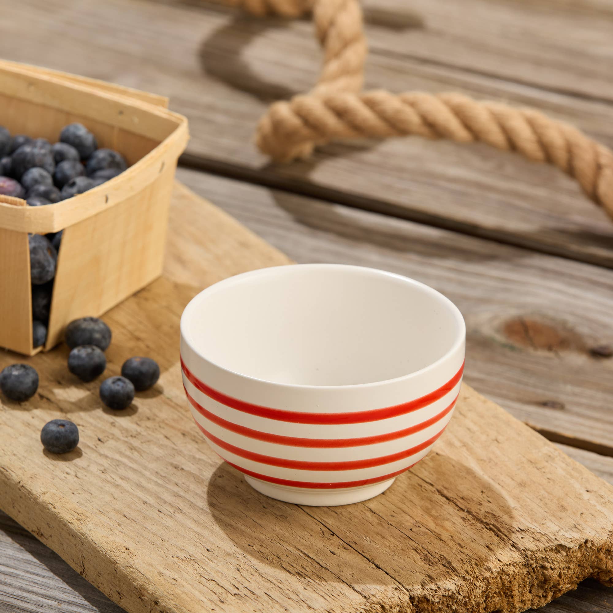 Red Striped Bowl