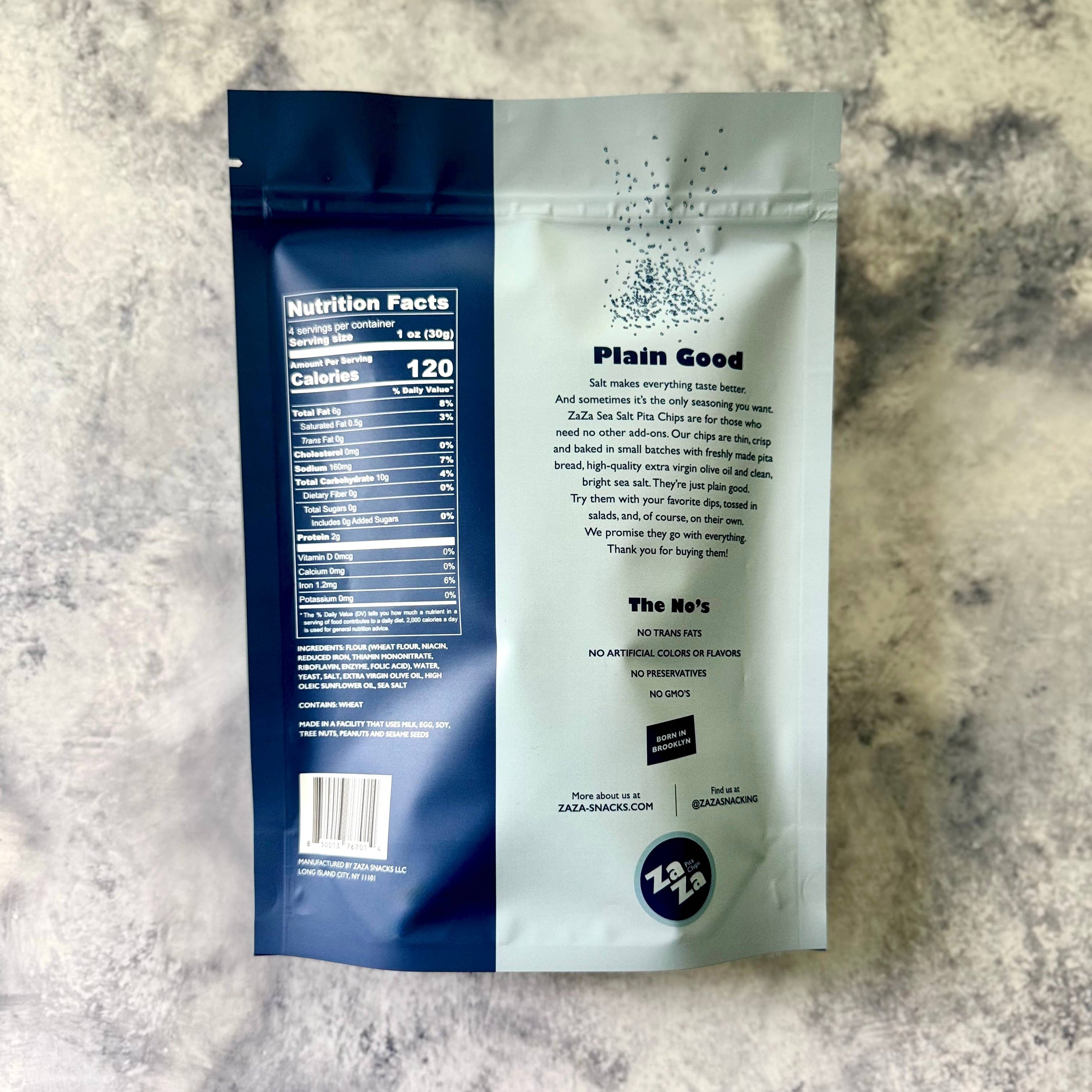 ZaZa Sea Salt Pita Chips