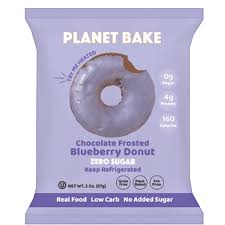Planet Bake Choc Frosted Blueberry Donut
